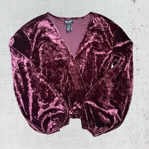 Wrangler Retro Crushed Velvet Surplus Top Whimsygoth Bohowitch Size S